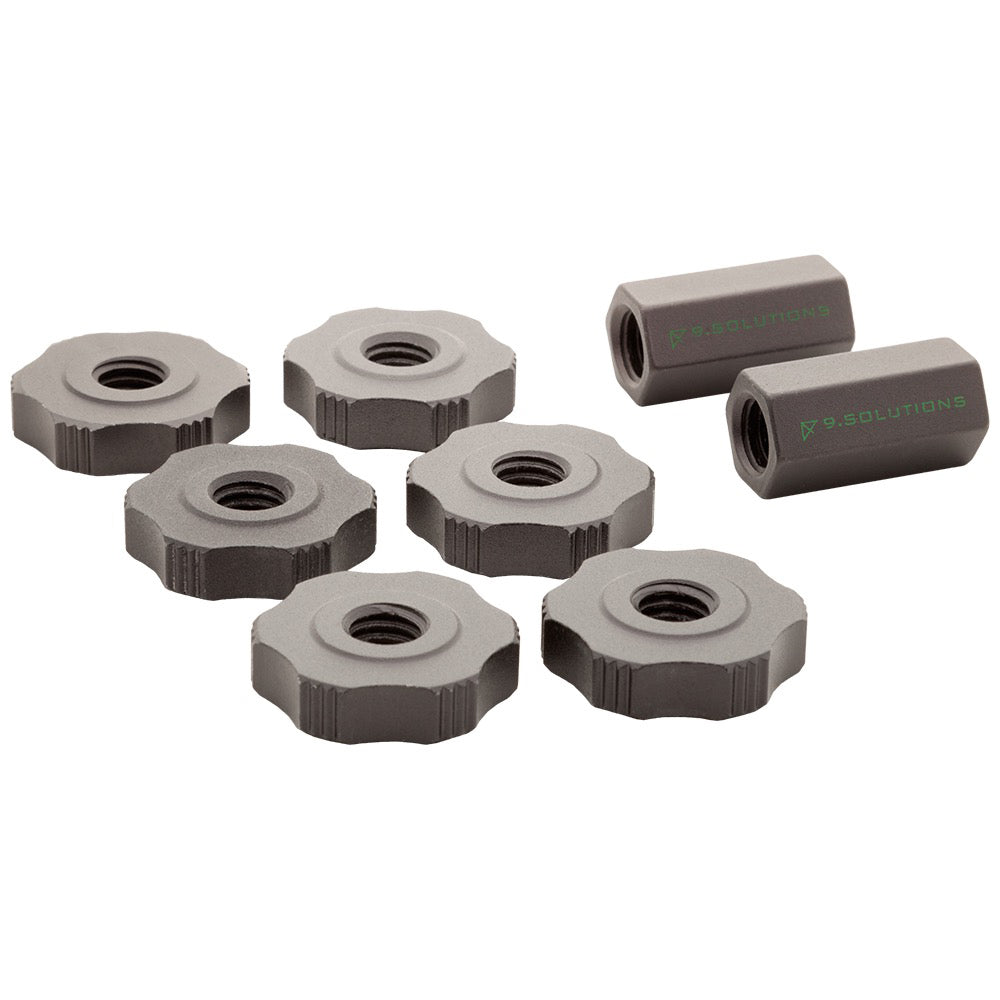 9.SOLUTIONS 3/8" Finger Nut and Connecting Nut Set