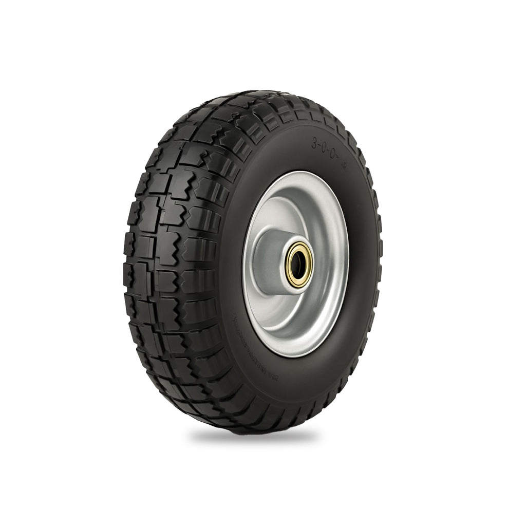 Pulse Gear 10-Inch Pneumatic Rubber Wheel (10x3.00-4) – Turf Tire with TR87 Inner Tube, Steel Rim, 16mm Ball Bearing & 98mm Hub | Heavy-Duty Replacement Wheel for Hand Truck, Trolley, Cart & Garden Equipment