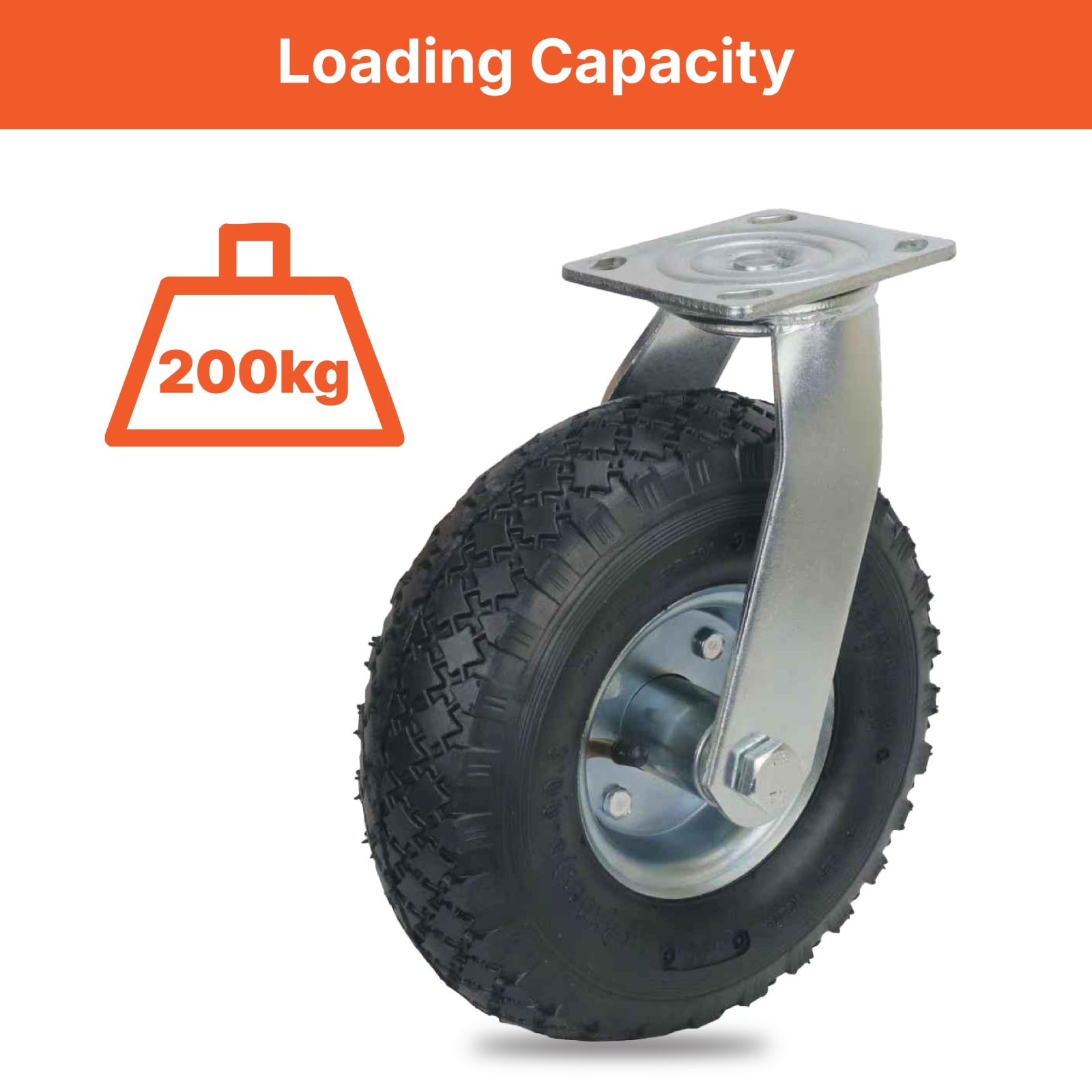 Pulse Gear 10-Inch Pneumatic Rubber Wheel (10x3.00-4) – Turf Tire with TR87 Inner Tube, Steel Rim, 16mm Ball Bearing & 98mm Hub | Heavy-Duty Replacement Wheel for Hand Truck, Trolley, Cart & Garden Equipment