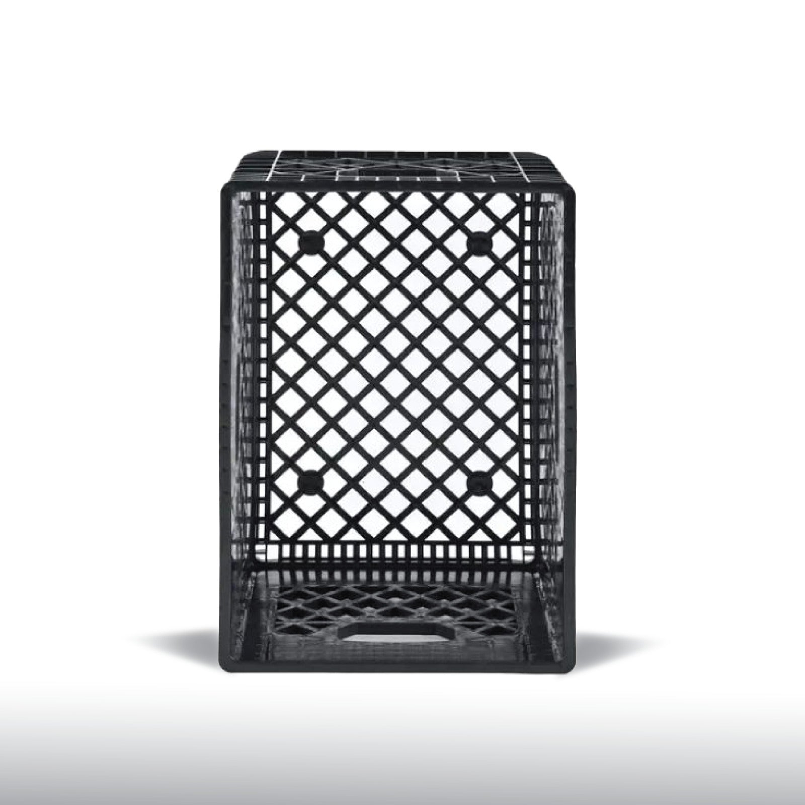 Pulse Gear Heavy Duty Plastic Milk Crate – Multipurpose Stackable Storage Box for Home, Office, Warehouse & Industrial Use (Black)