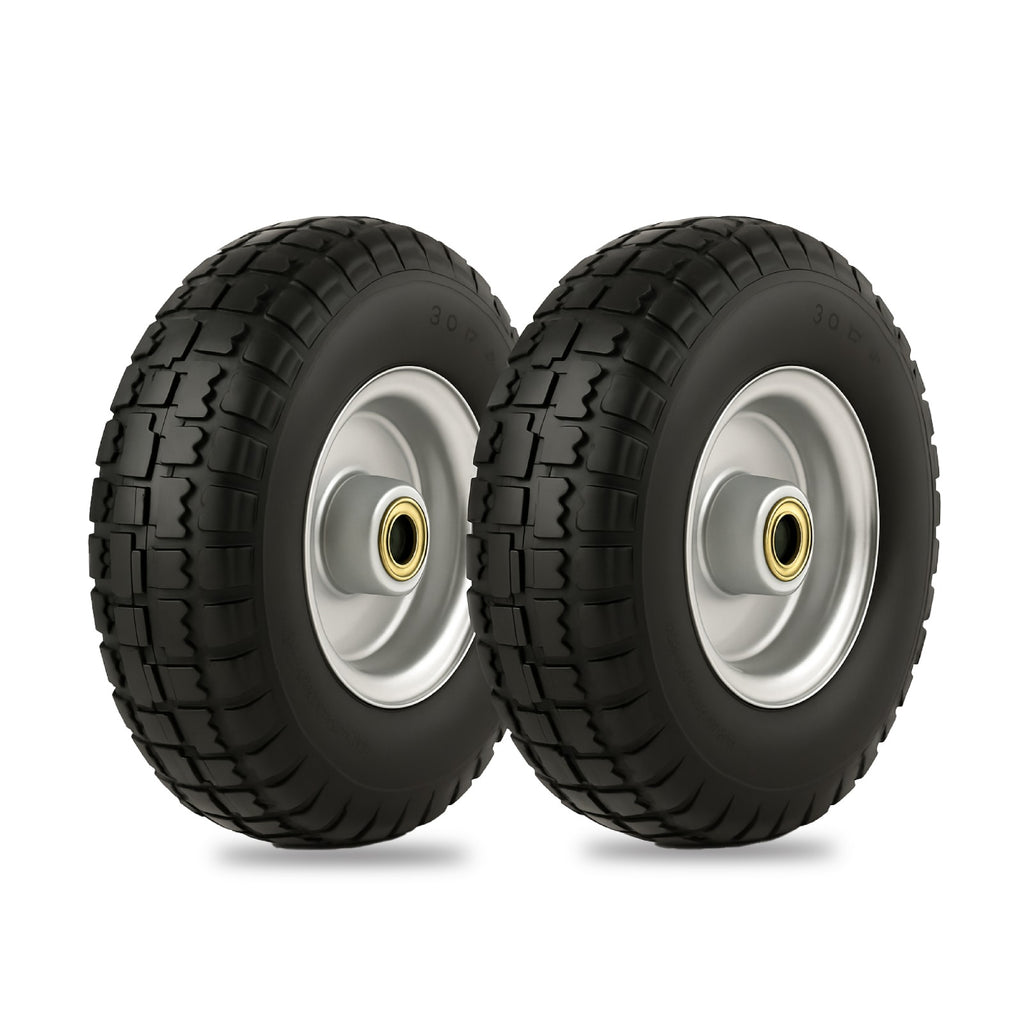 Pulse Gear 10-Inch Pneumatic Rubber Wheel (10x3.00-4) – Turf Tire with TR87 Inner Tube, Steel Rim, 16mm Ball Bearing & 98mm Hub | Heavy-Duty Replacement Wheel for Hand Truck, Trolley, Cart & Garden Equipment